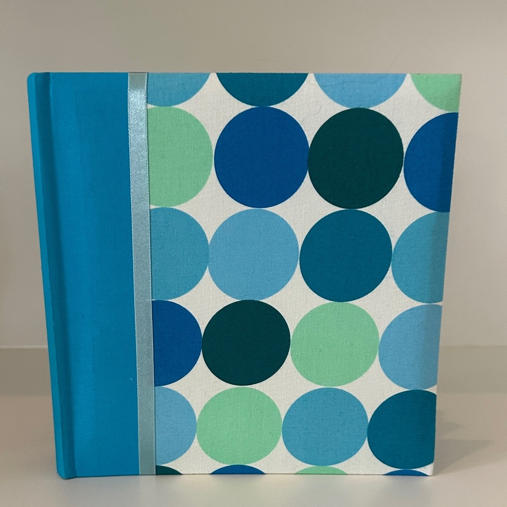 Blue and Green Polka Dot Photo Album